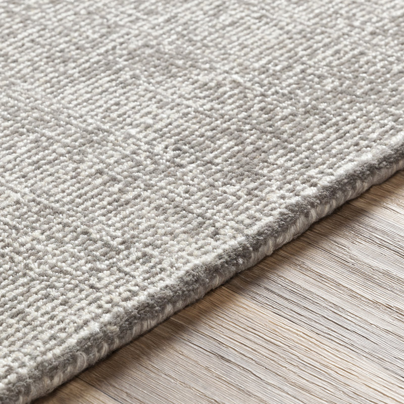 Laurel Foundry Modern Farmhouse Hinerman Handmade Gray/White Rug